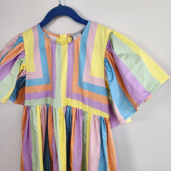 Stella McCartney Multicolor Striped Kids Dress, Size 10 - Picture 3 of 4
